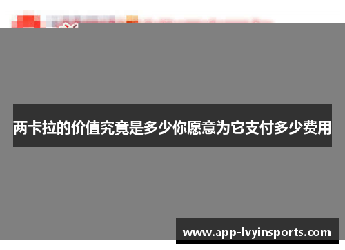 两卡拉的价值究竟是多少你愿意为它支付多少费用